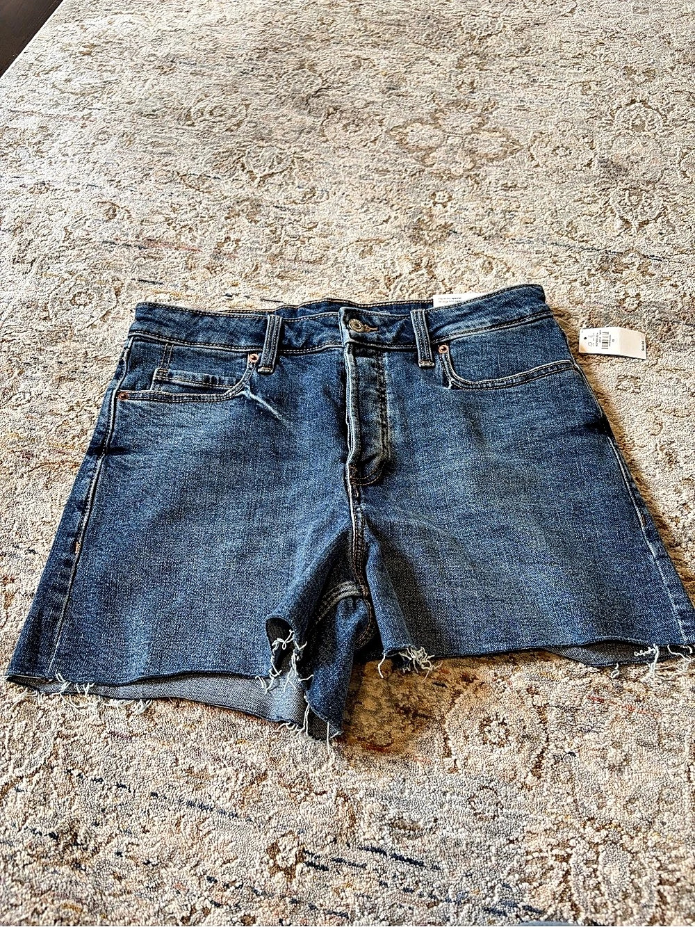 Old Navy Sky-Hi A-Line Cut-Off Jean Shorts Blue Size 10